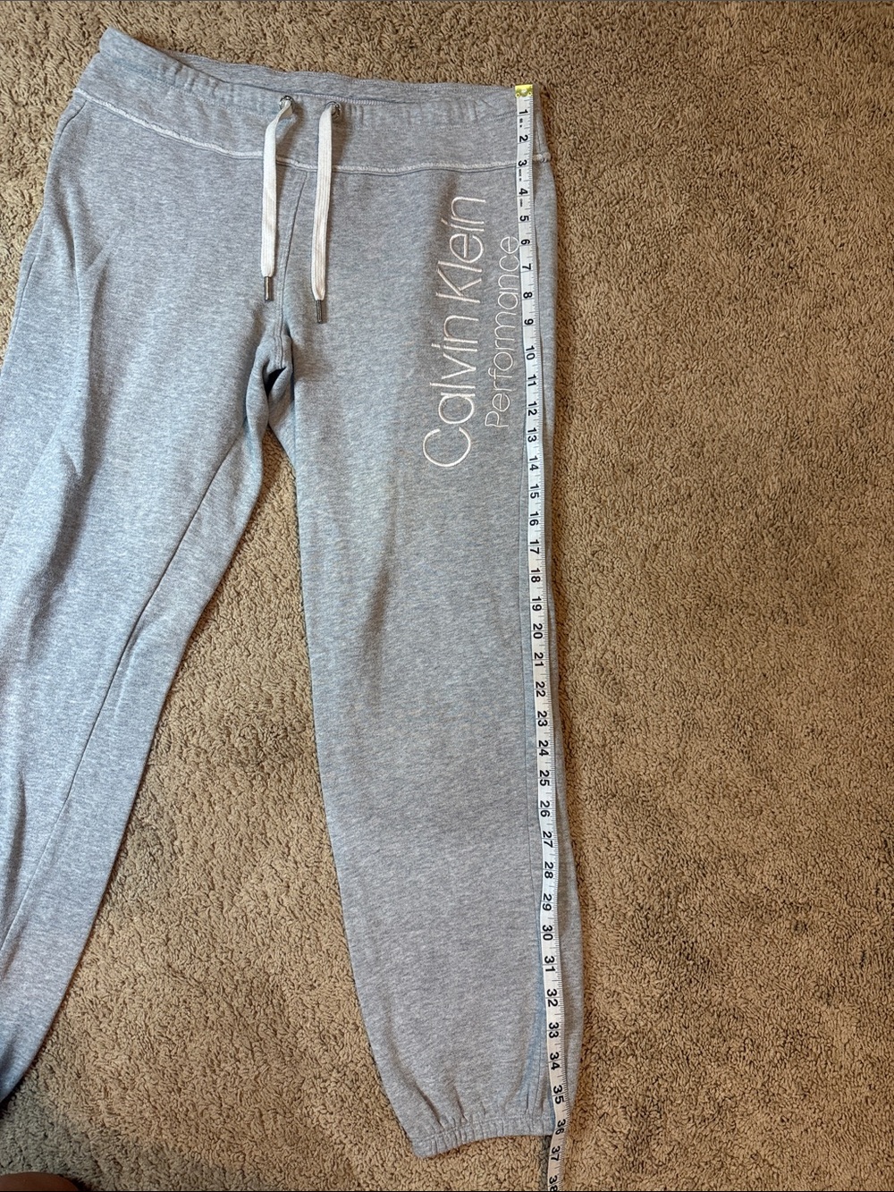 Calvin Klein Light Gray Logo Jogger Sweatpants - Picture 4 of 7